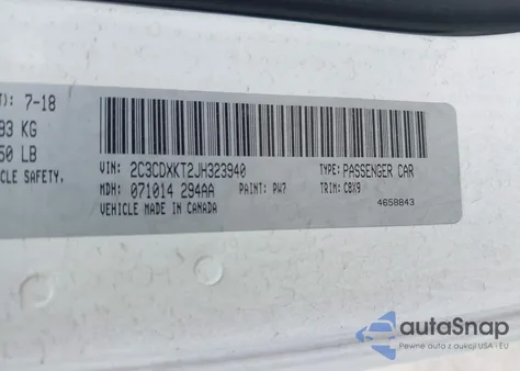 2018 Dodge Charger Police Awd from USA, damaged, VIN 2C3CDXKT2JH323940